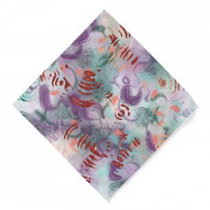 Abstract joyful mark making unique bandana