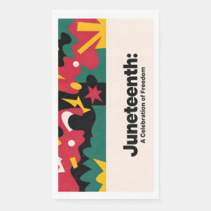 Abstract Juneteenth A Celebration of Freedom Desi Paper Guest Towels