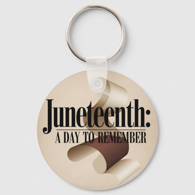 Abstract Juneteenth A Day to Remember Keychain (Front)