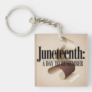 Abstract Juneteenth A Day to Remember Keychain