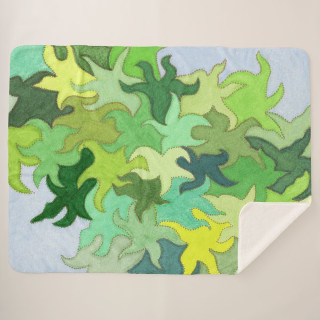Abstract jungle blanket (Front (Horizontal))