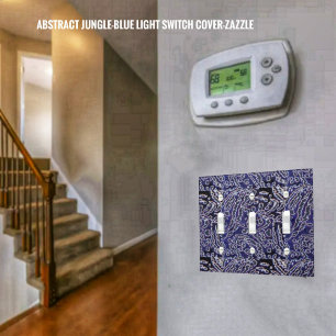 Abstract Jungle-Blue    Light Switch Cover