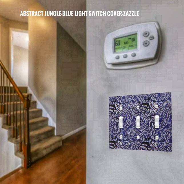 Abstract Jungle-Blue    Light Switch Cover (Creator Uploaded)