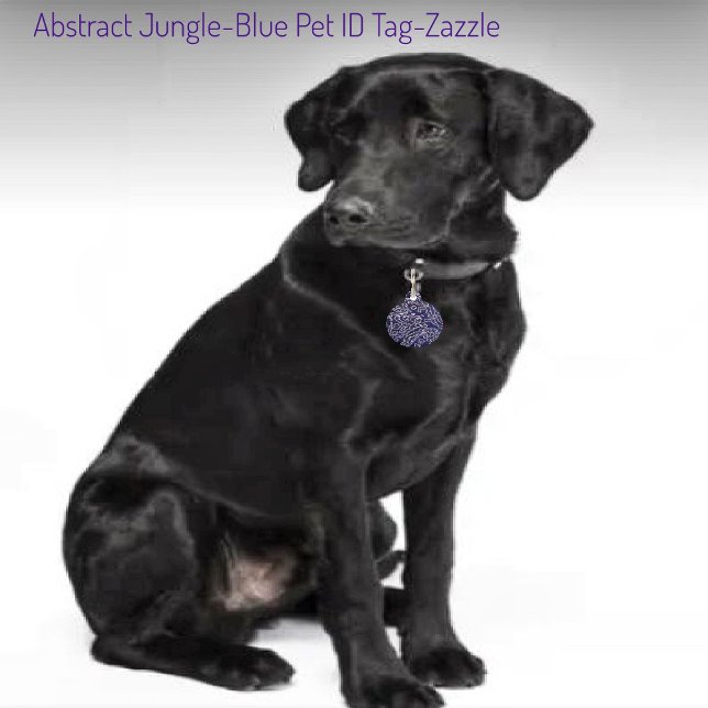 Abstract Jungle-Blue   Pet ID Tag (Creator Uploaded)