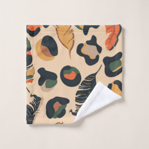 Abstract jungle seamless pattern,wild animal backg wash cloth