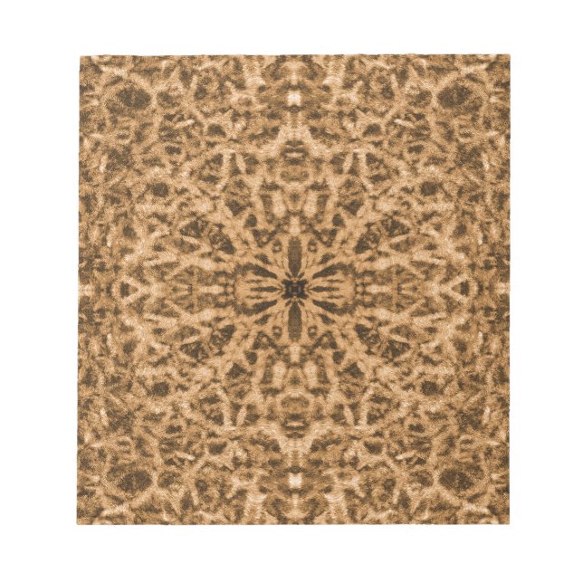 Abstract kaleidoscope fur pattern notepad (Front)