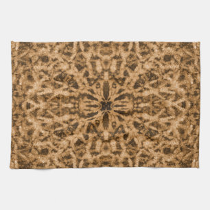 Abstract kaleidoscope fur pattern towel