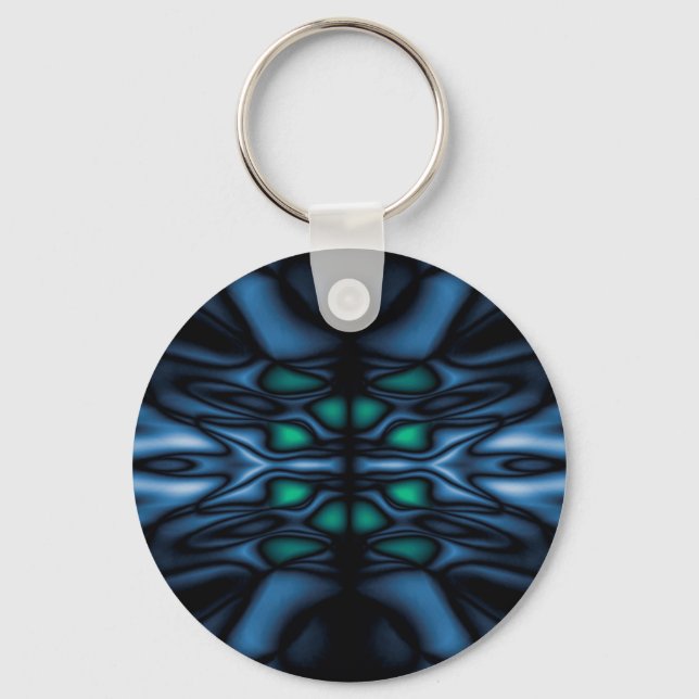 Abstract kaleidoscope pattern keychain (Front)