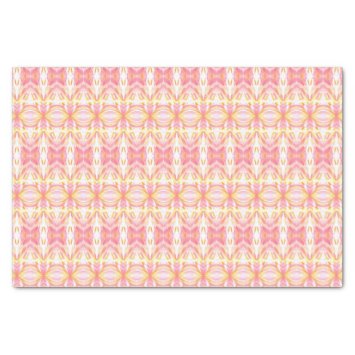 Abstract Kaleidoscope Pattern, Pink Tissue Paper
