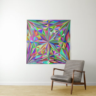 Abstract kaleidoscope tapestry