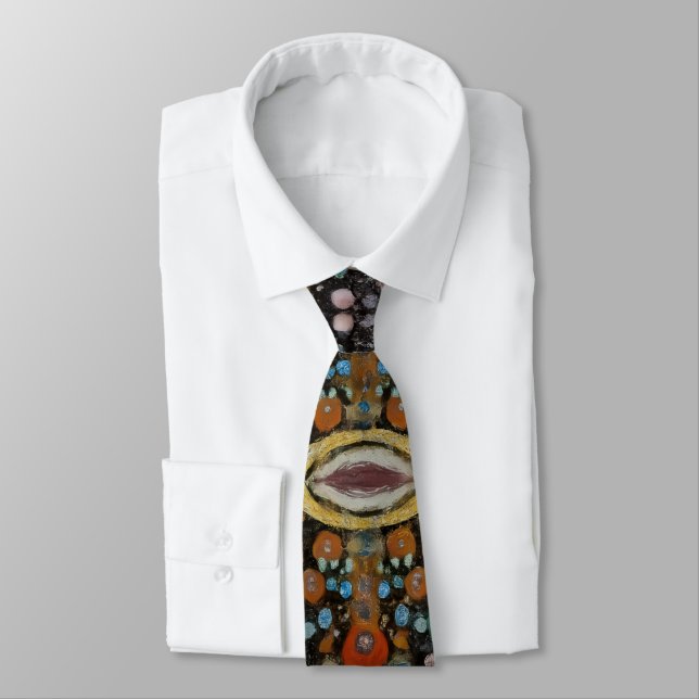 Abstract Kaleidoscopic Art Tie (Tied)