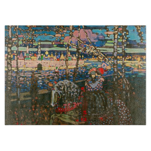 Abstract Kandinsky Riding Couple Colorful Cutting Board