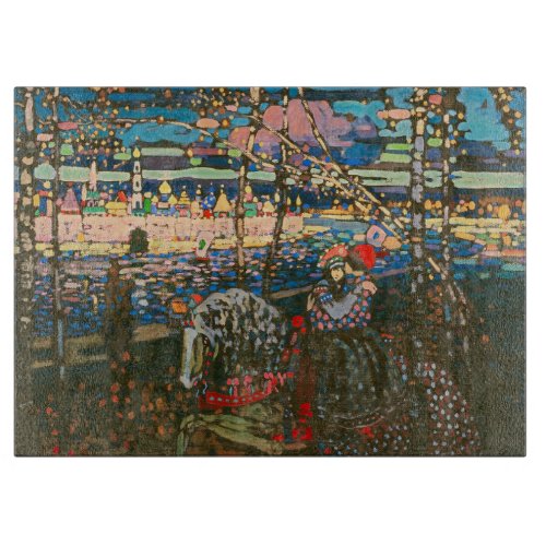 Abstract Kandinsky Riding Couple Colorful Cutting Board