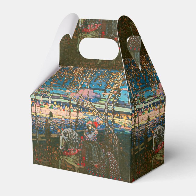 Abstract Kandinsky Riding Couple Colorful Favor Boxes (Front Side)