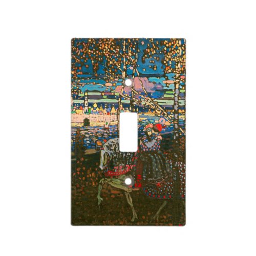 Abstract Kandinsky Riding Couple Colorful Light Switch Cover
