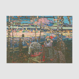 Abstract Kandinsky Riding Couple Colorful Tissue Paper