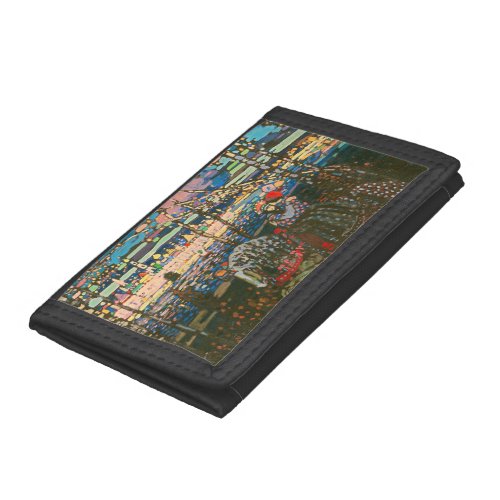 Abstract Kandinsky Riding Couple Colorful Trifold Wallet