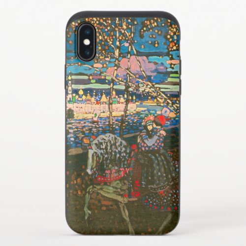 Abstract Kandinsky Riding Couple Colorful iPhone X Slider Case