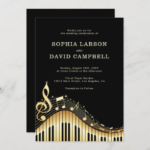 Abstract Keyboard Wedding Invitation