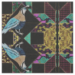 Abstract King Quail Quilt Fabric