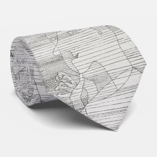 Abstract Klee – Minimalist Lines Neck Tie