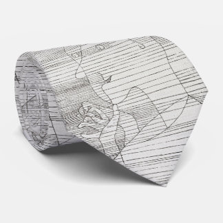 Abstract Klee – Minimalist Lines Neck Tie