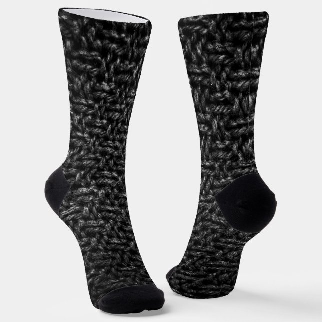 Abstract knitted texture socks (Angled)