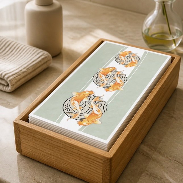 Abstract Koi Fish Paper Guest Towels (Creator Uploaded)