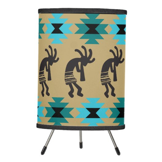 Abstract Kokopelli Southwestern Table Lamp (Front)