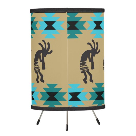 Abstract Kokopelli Southwestern Table Lamp (Back)