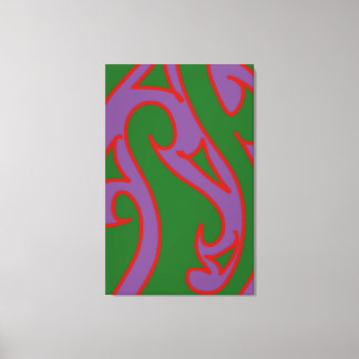 Abstract kowhaiwhai art by RRW Canvas Print