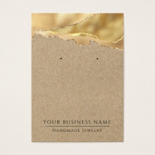 Abstract Kraft Gold Earring Display Cards