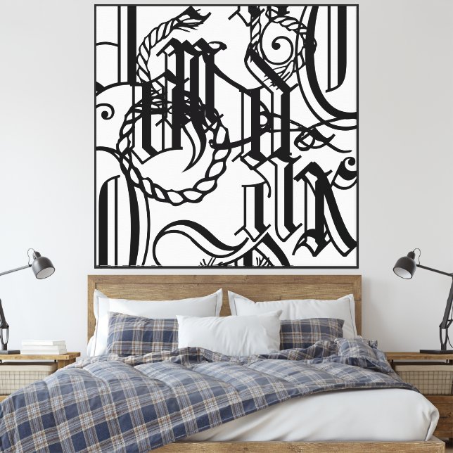 Abstract L Canvas Print (Insitu(Bedroom))