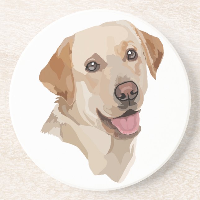 Abstract Labrador Art Coaster (Front)