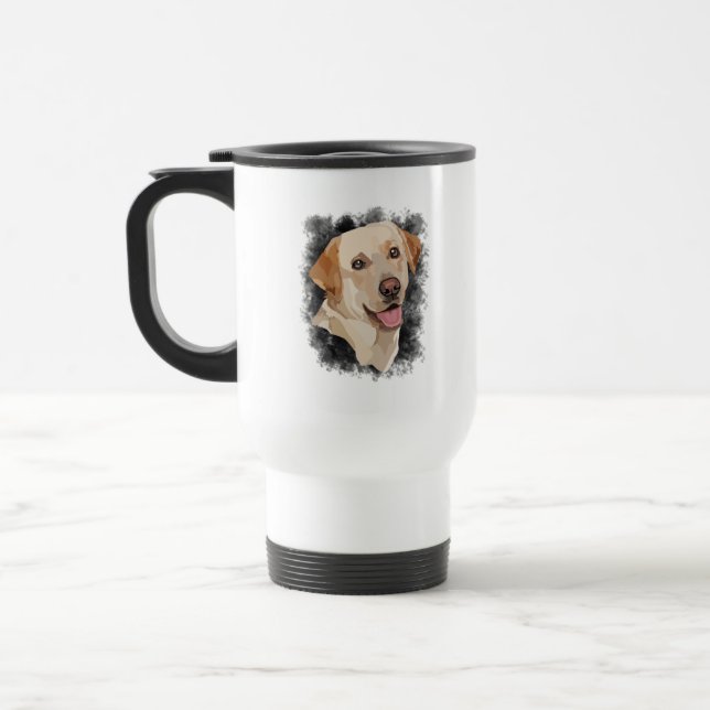 Abstract Labrador Art Travel Mug (Left)