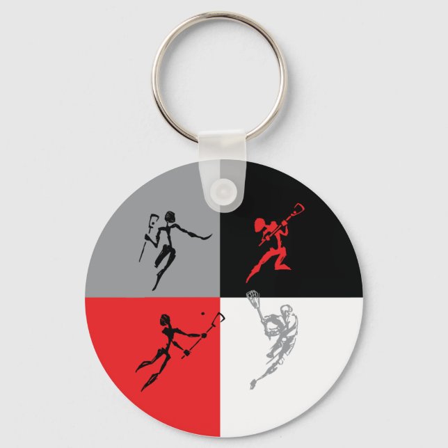 Abstract Lacrosse Keychain (Front)