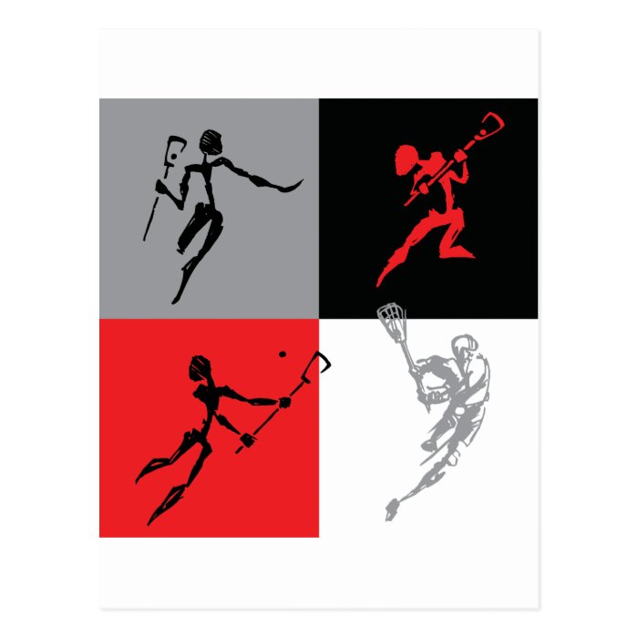 Abstract Lacrosse Postcards