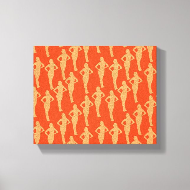 Abstract Lady Silhouette Canvas Print (Front)