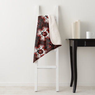 Abstract Ladybird Art Design, Sherpa Blanket