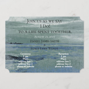 Abstract Lake Design Invitation