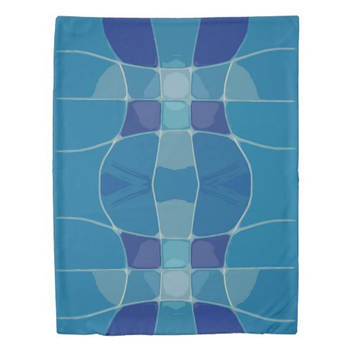 Abstract Lake Water Pattern Teal Blue Duvet Cover