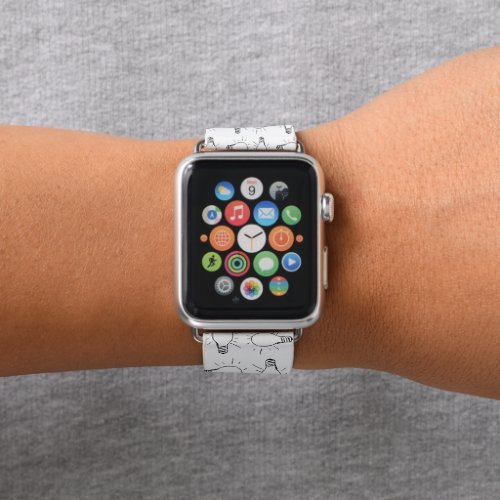 Abstract lamp drawing pattern apple watch band