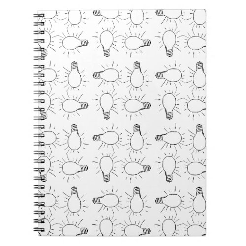 Abstract lamp drawing pattern notebook