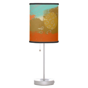 Abstract Landscape Art Paint Circles Spheres Table Lamp