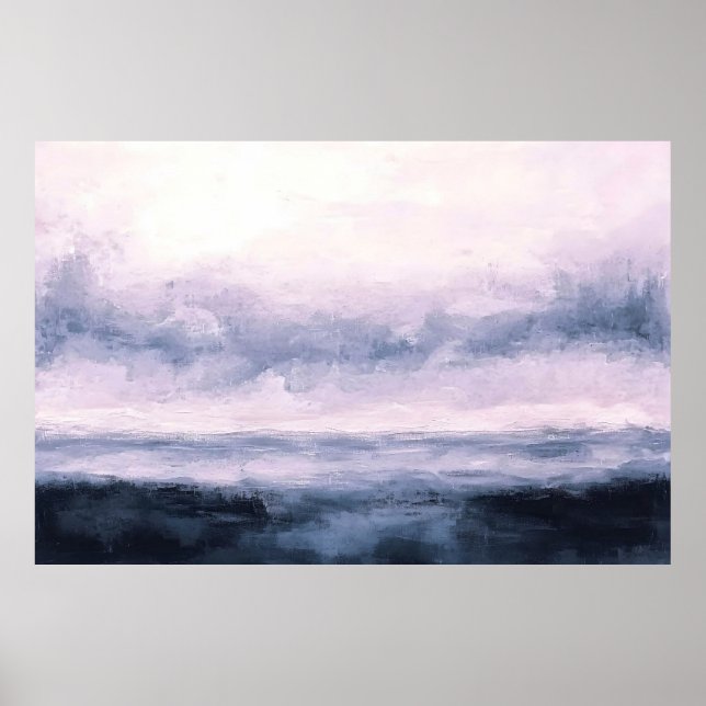 Abstract Landscape Artwork, Dark River Poster (Front)
