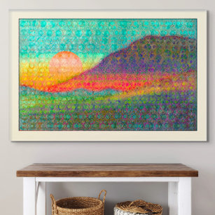 Abstract Landscape at Sunrise or Sunset Canvas Print