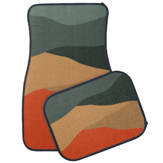 Abstract landscape background car floor mat