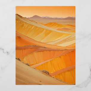Abstract Landscape Desert Nature Background Art Foil Holiday Postcard