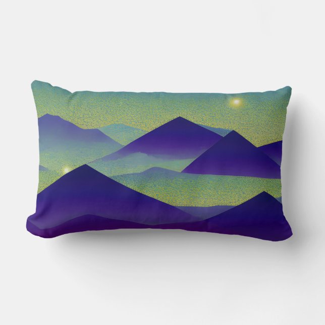 Abstract Landscape Fallen Star 23 Lumbar Pillow (Front)