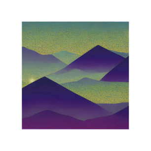 Abstract Landscape Fallen Star 23 Wood Wall Art